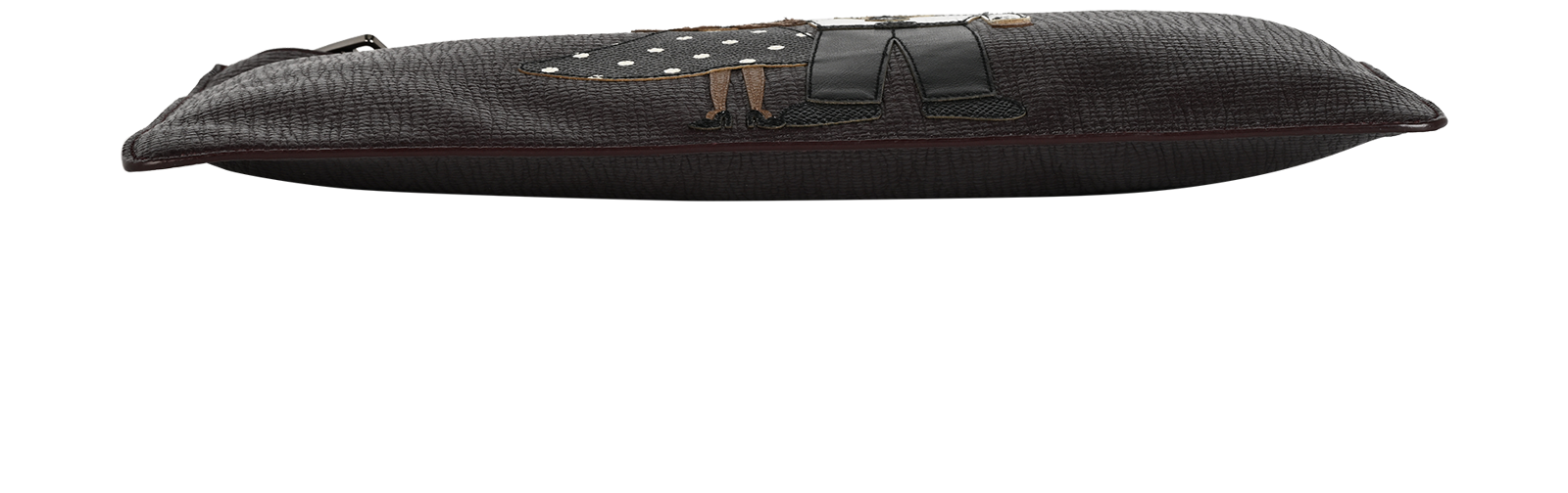 Dolce & Gabbana DG Family Zipped Pouch, &pound;150, Accessories, Burgundy, Leather, Top view